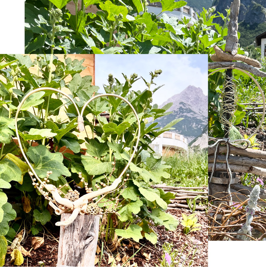 Garten-Workshop in Tirol mit Blumen, Pflanzen und Naturmaterialien